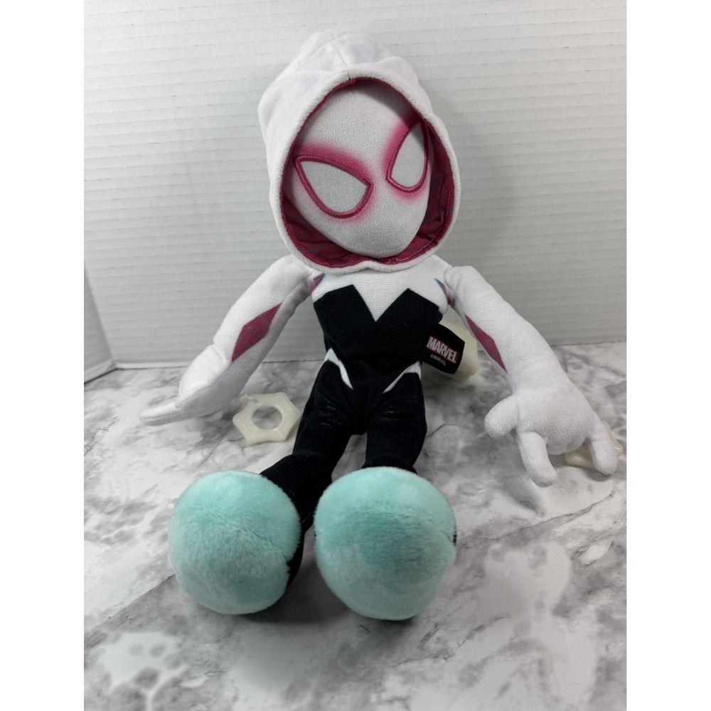 Marvel Talking Ghost Spider Gwen Plush 13" - Talks/Eyes Light Up Kicks TESTED
